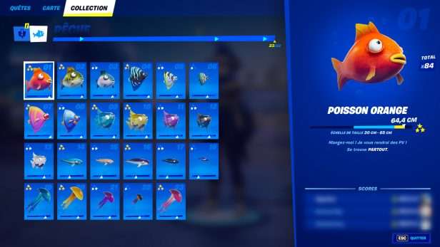 Fortnite : les emplacements des 23 poissons (chapitre 3 - saison 4)